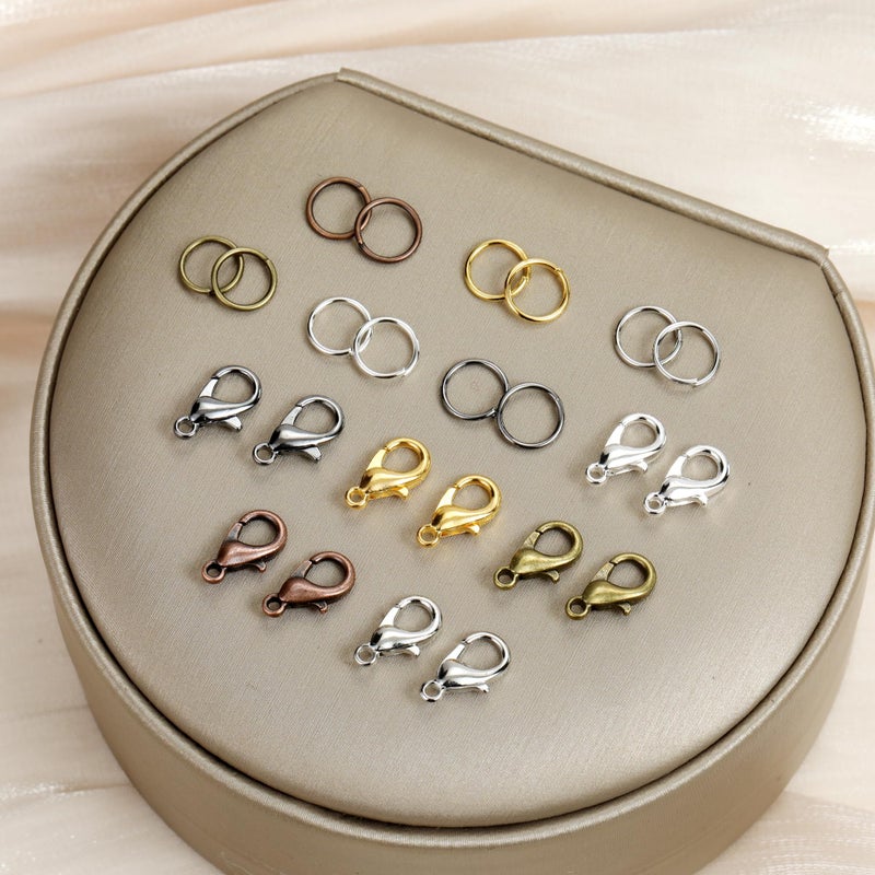 KOPOX Lobster Claw Clasps and Open Jump Rings Set  6 Colors Lobster Clasps for Jewelry Making  Keychains and Bracelet - Image 4